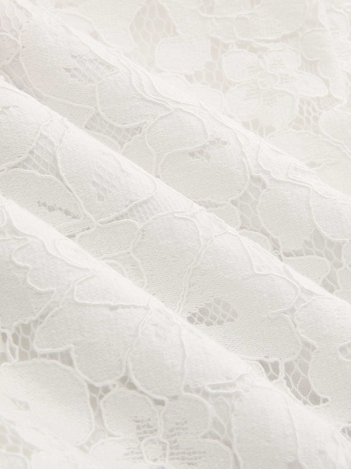 Lace Pearl Asymmetrical Mini Skirt