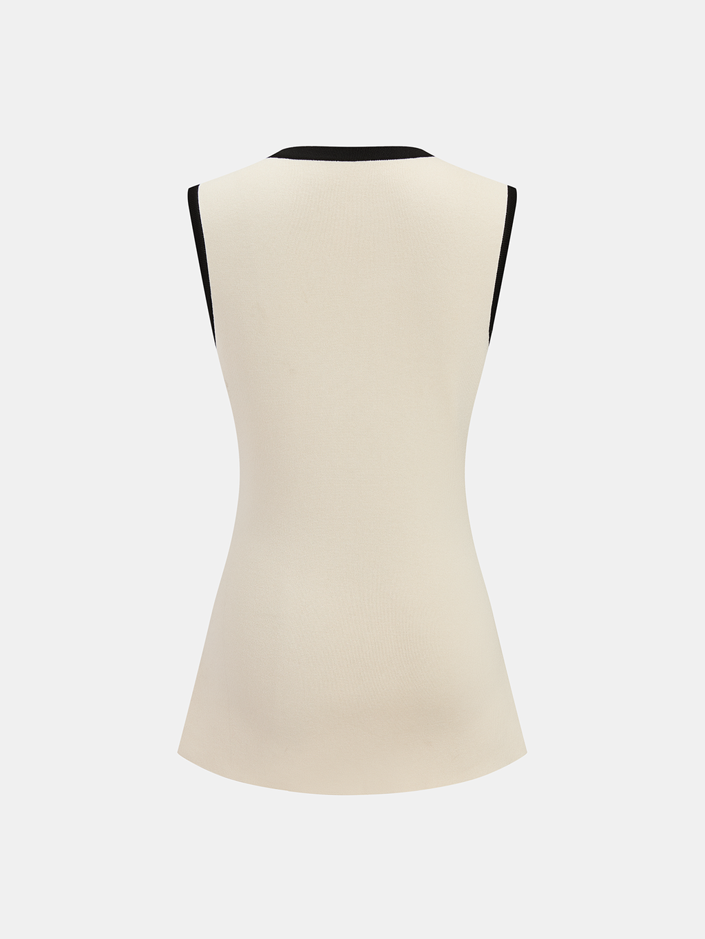 Contrast Trim Horsebit Sleeveless Knit Top