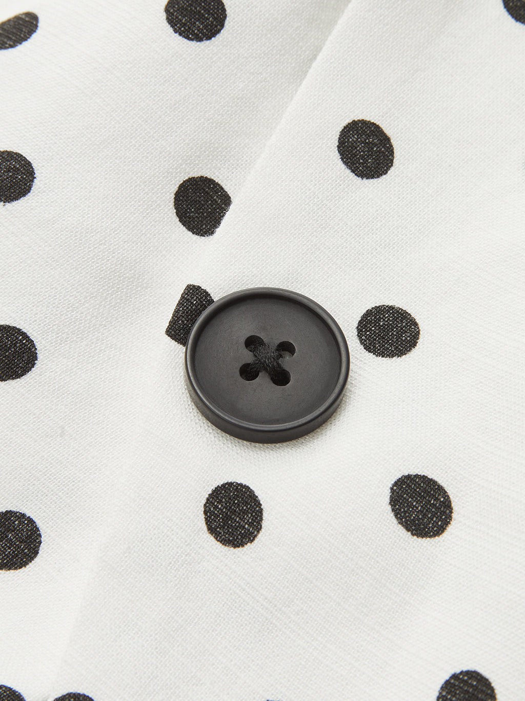 Polka Dot Halter Decorative Button Tie-Back Top