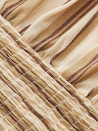 One Shoulder Ruched Striped Maxi Dress