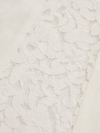 Lace Panel Frog Button Linen Blend Blazer Vest