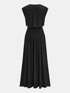 Sleeveless Cinched Waist Maxi Dress