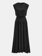 Sleeveless Cinched Waist Maxi Dress