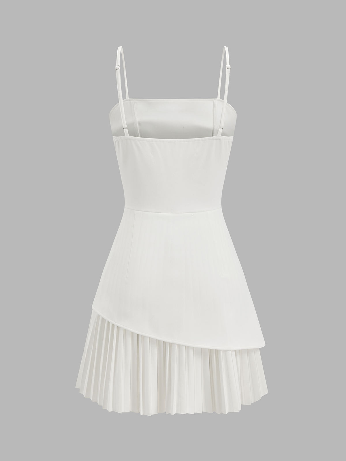Pleated Hem Asymmetrical Cami Mini Dress