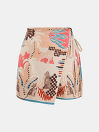 Animal Print Tie-Waist Wrap Skort