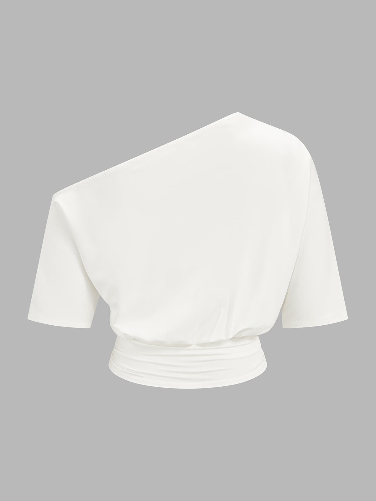Off-Shoulder Cinched Waist Crop Top