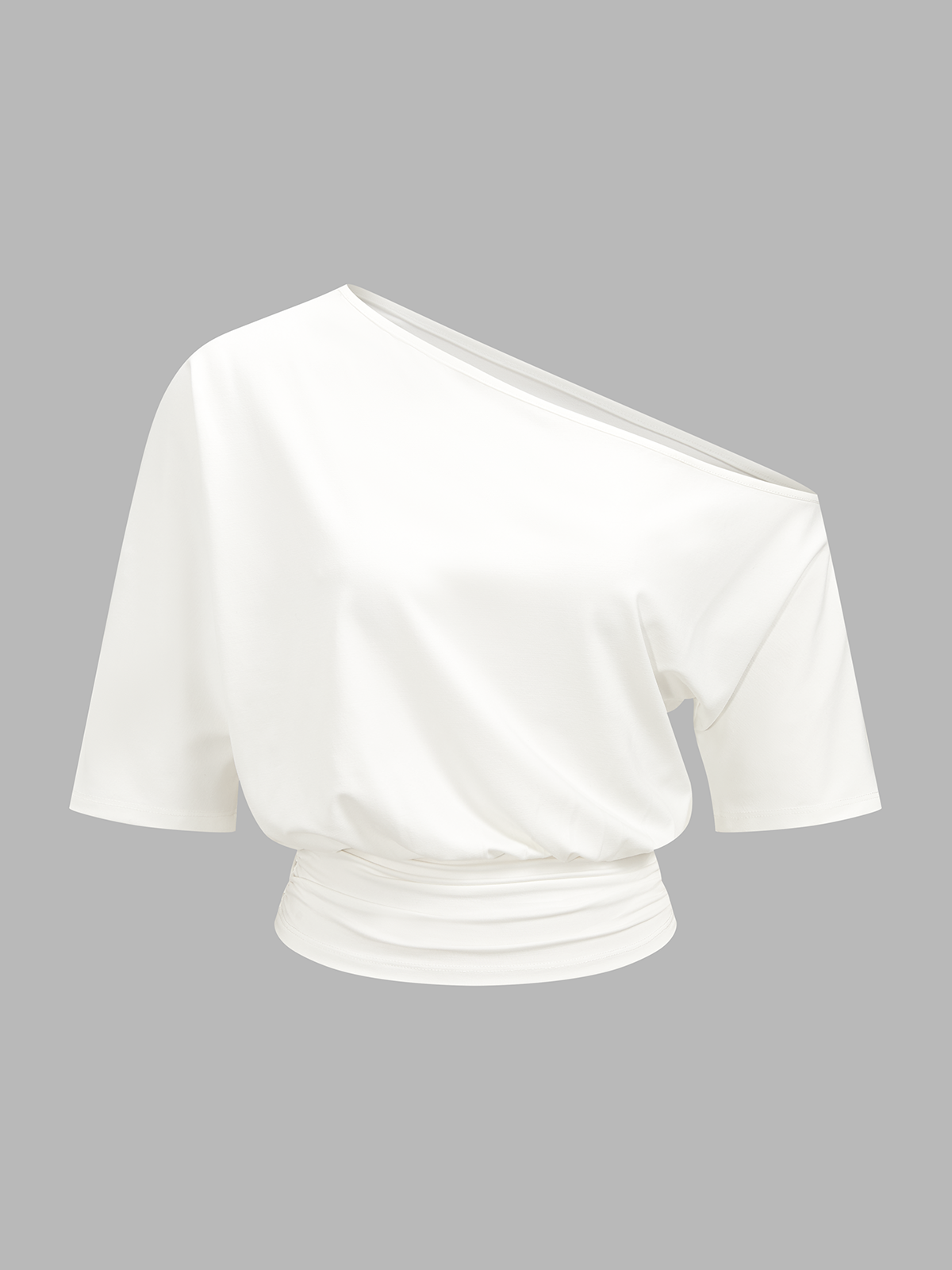 Off-Shoulder Cinched Waist Crop Top