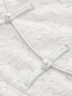 Lace Frog Button Halter Top