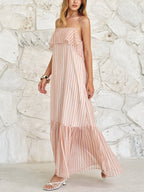 Striped Ruffled Cami Maxi Dress