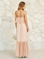 Striped Ruffled Cami Maxi Dress
