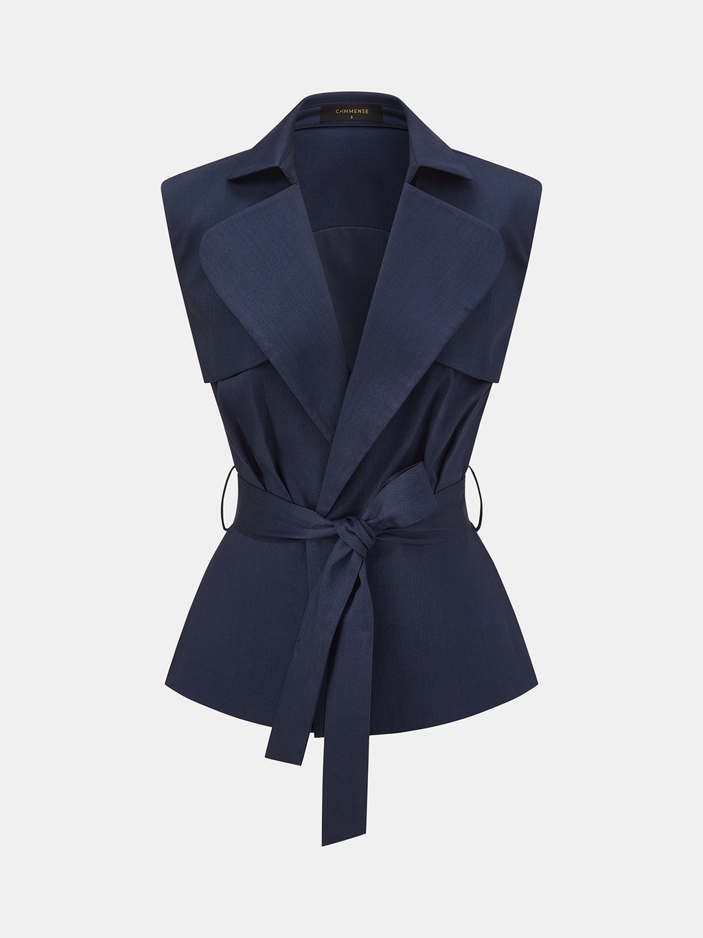 Sleeveless Belted Blazer Vest