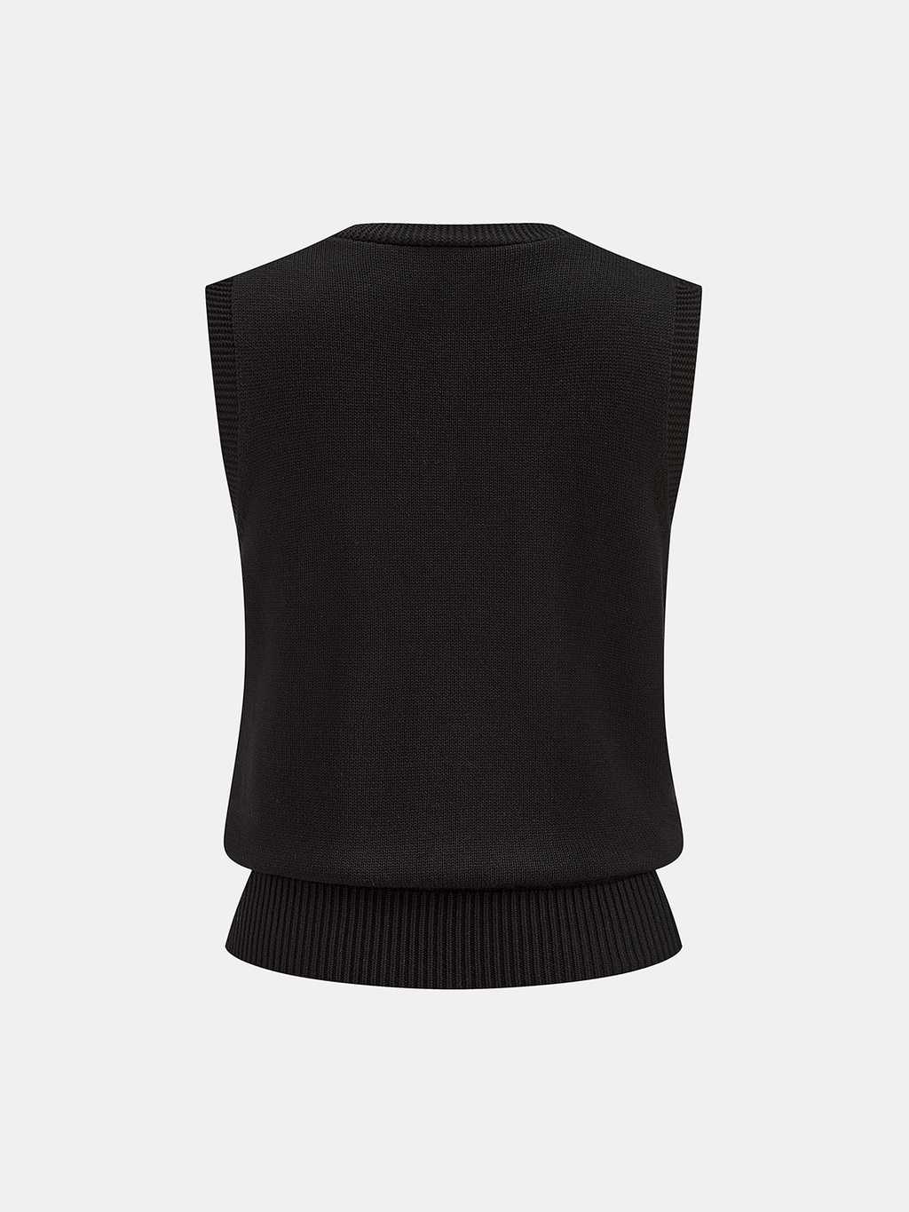 3D Floral Embroidered V-Neck Knit Vest