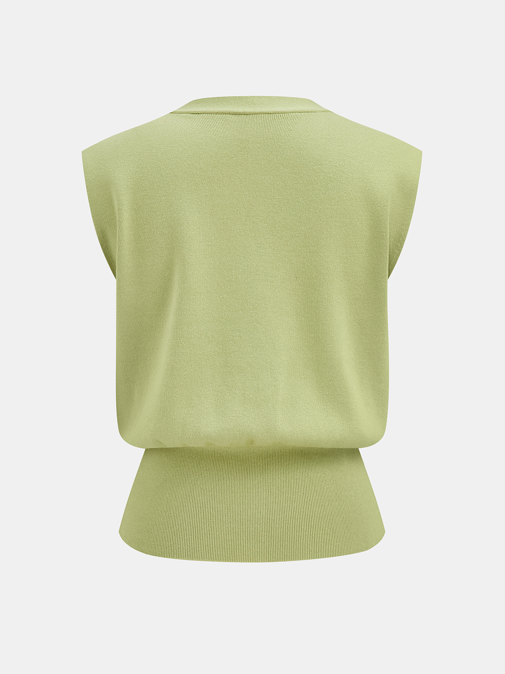 Lace Trim Buttoned V-Neck Knit Vest