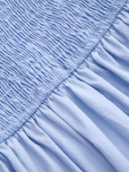 Cotton Blend Smocked Cami Maxi Dress