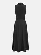 Sleeveless Tie-Waist Shirt Dress