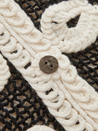Floral Crochet V-Neck Vest