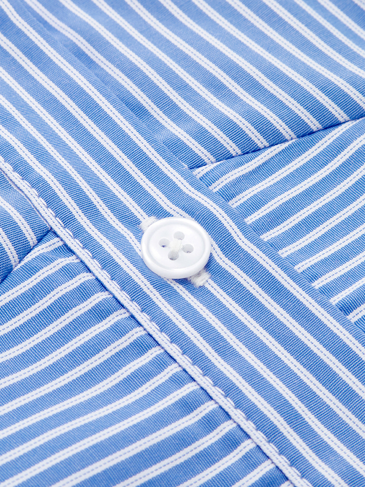 Striped Cropped Half Sleeve Button Shirt