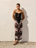 Cut Out Beaded One Piece Swimsuit