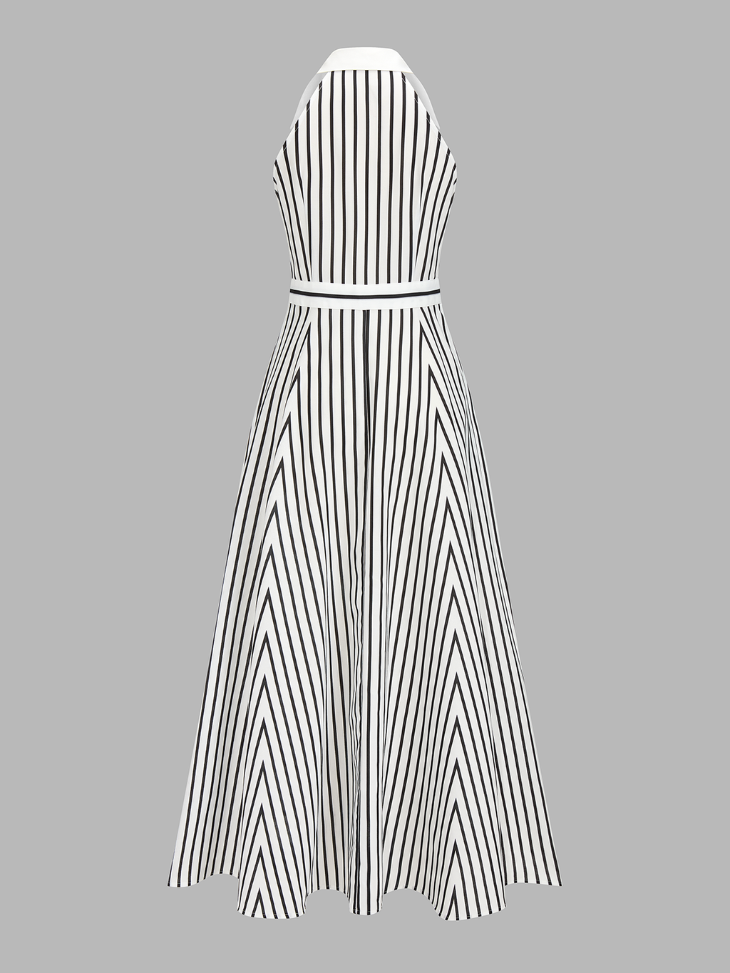 Striped Sleeveless Shirt Maxi Dress