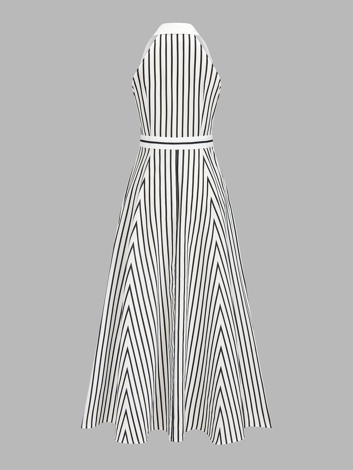 Striped Sleeveless Shirt Maxi Dress