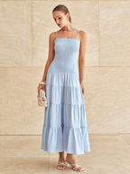 Smocked Tiered Cami Maxi Dress