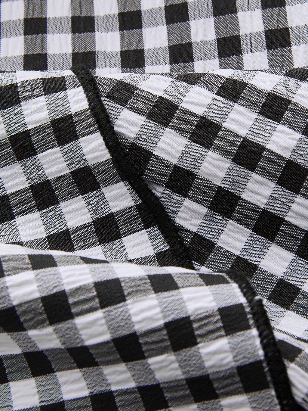 Gingham Ruffled Asymmetric Maxi Skirt