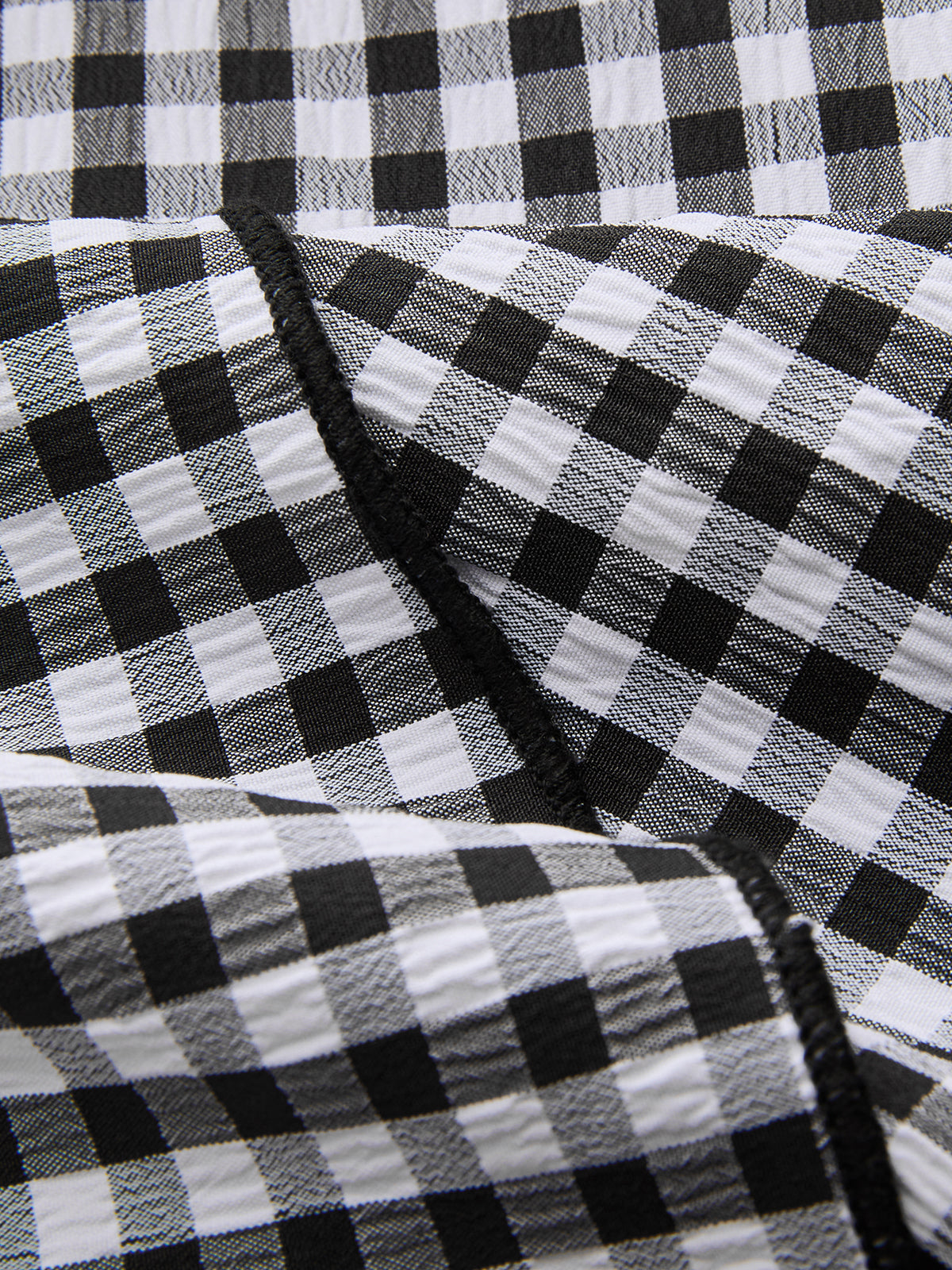 Gingham Ruffled Asymmetric Maxi Skirt