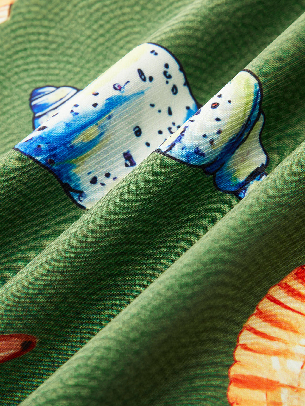 Seashell Print Wrap Mini Skirt