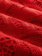 Eyelet Embroidery Wrap Mini Skirt