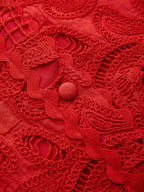 Eyelet Embroidery Wrap Mini Skirt