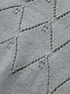 Eyelet Detail Short Sleeve Knit Top