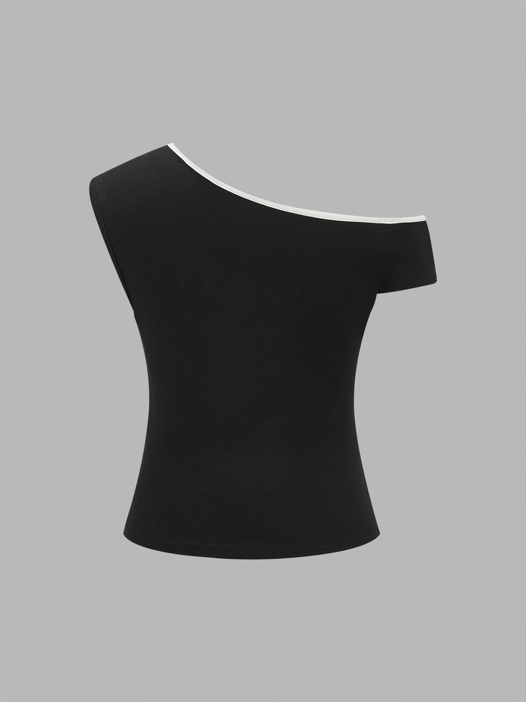 Flower Cutout One-Shoulder Top