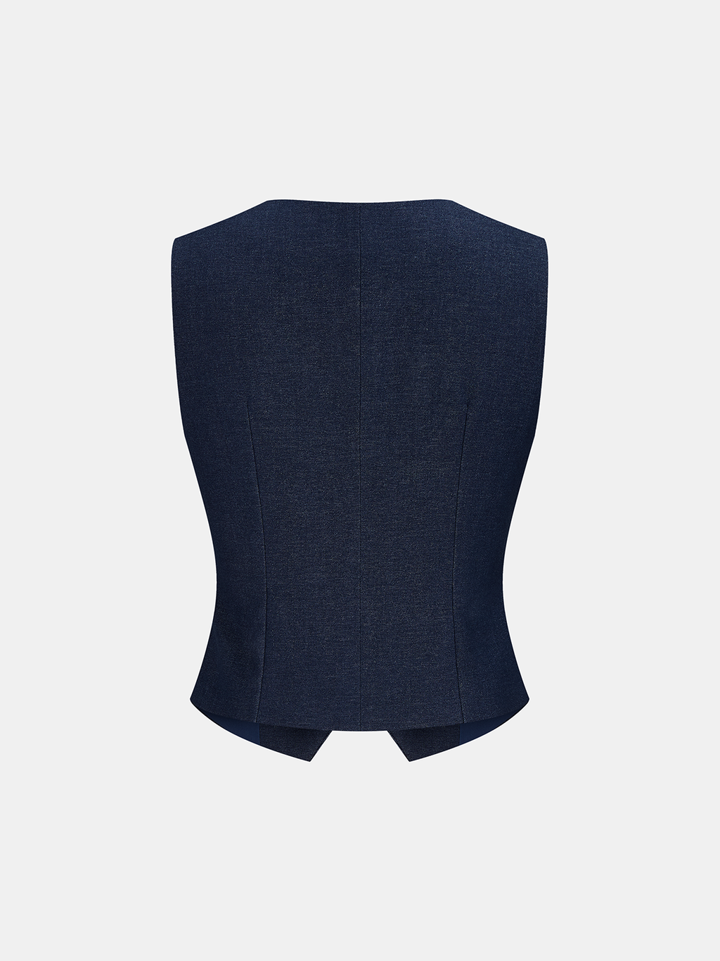 Faux Denim Tailored Vest