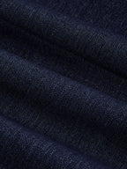 Faux Denim Pleated A-Line Midi Skirt