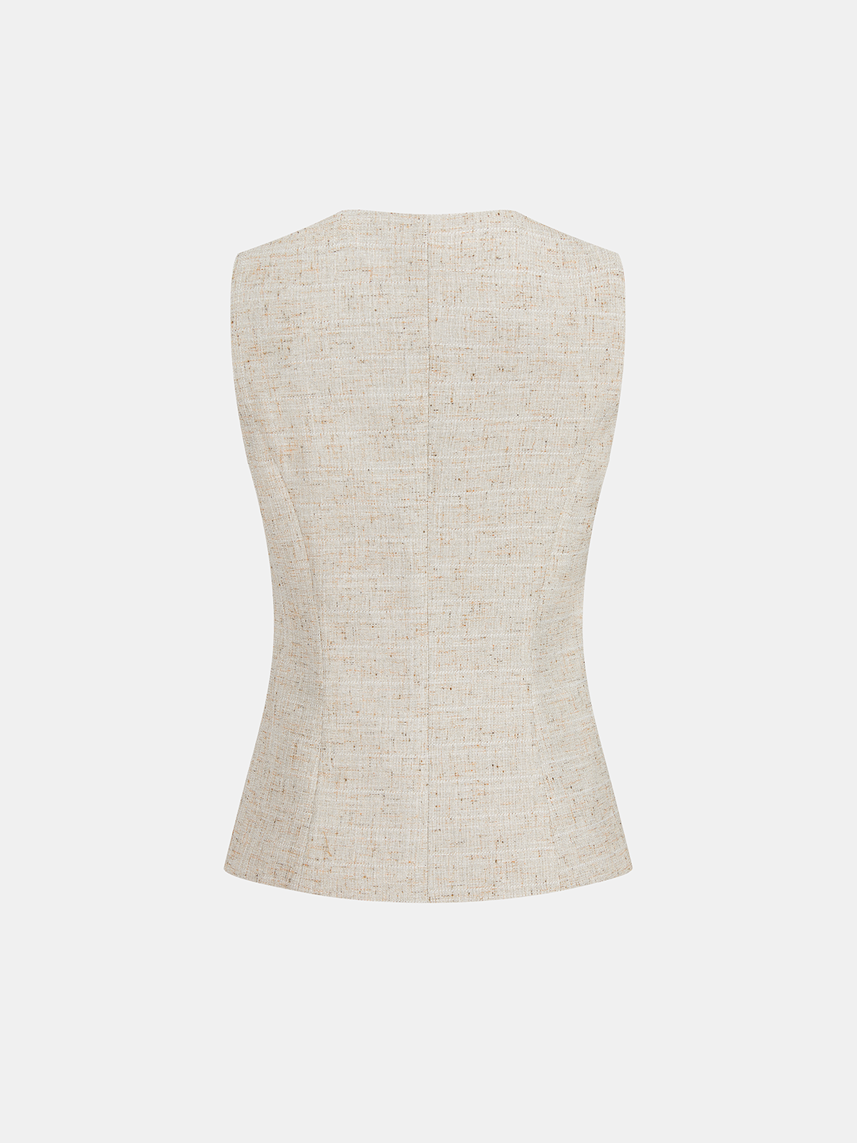 Textured Asymmetric Buttoned Vest