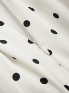 Polka Dot Sleeveless Belted Maxi Dress