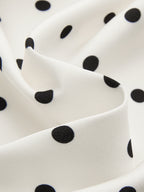 Polka Dot Sleeveless Belted Maxi Dress