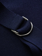 Buckle Detail Contrast Trim Knit Vest