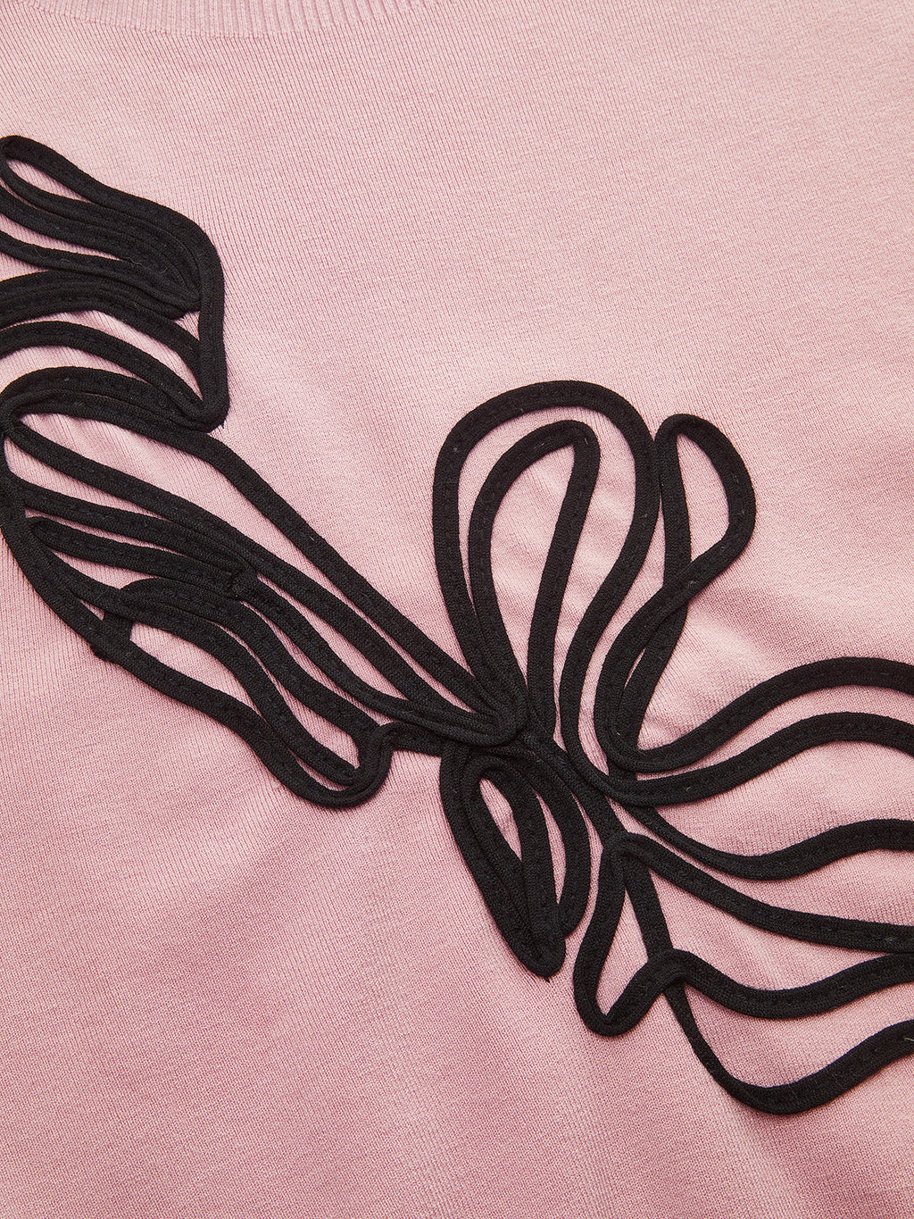 Abstract Applique Sleeveless Knit Top