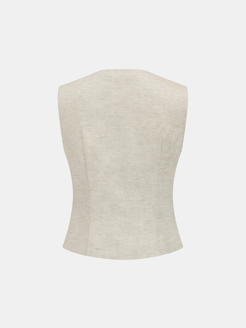 Floral Embroidered Linen Blend Vest