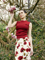 Floral Print High-Waist Skirt