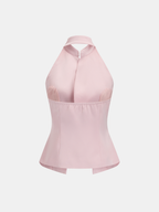 Mandarin Collar Two-Piece Pants Set