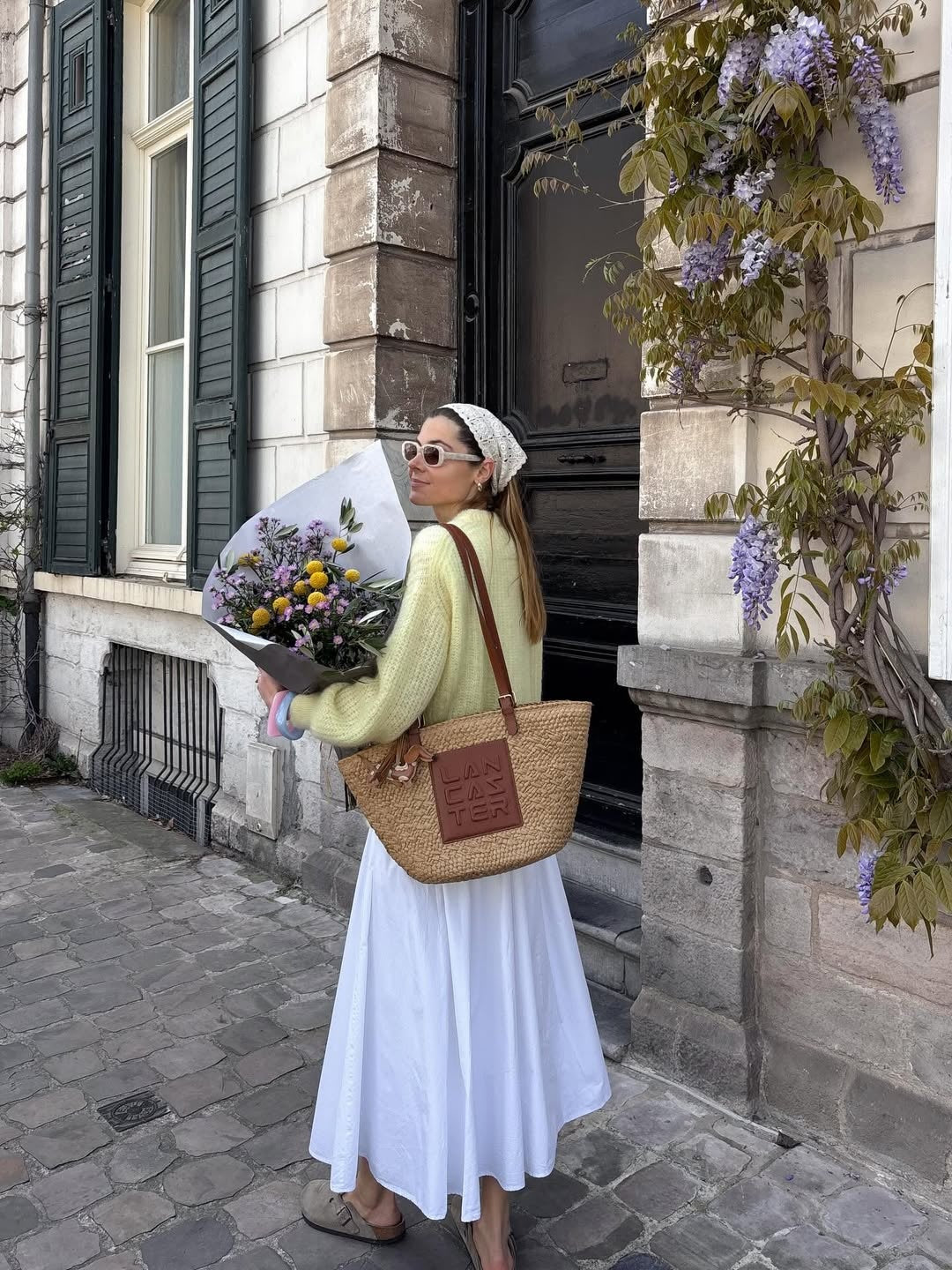 Cotton Pleated Maxi Skirt