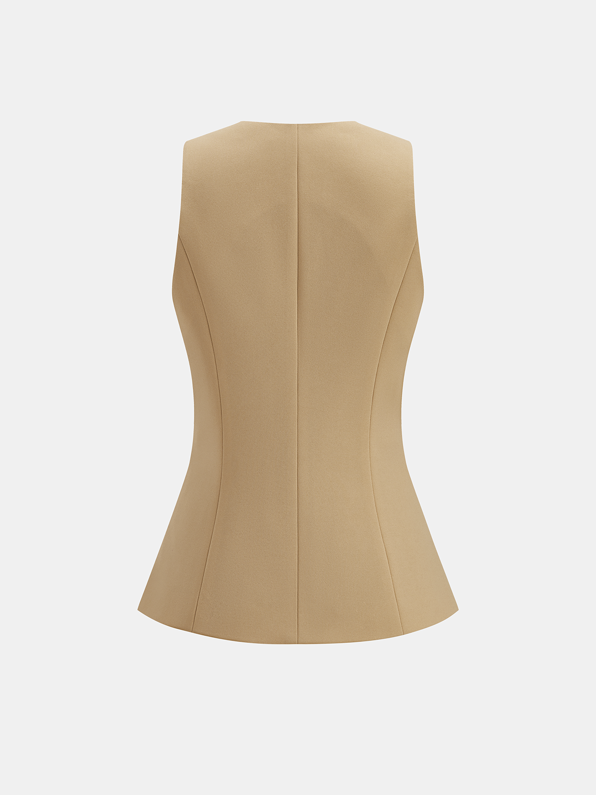 Slim Fit Amber Button Asymmetrical Vest