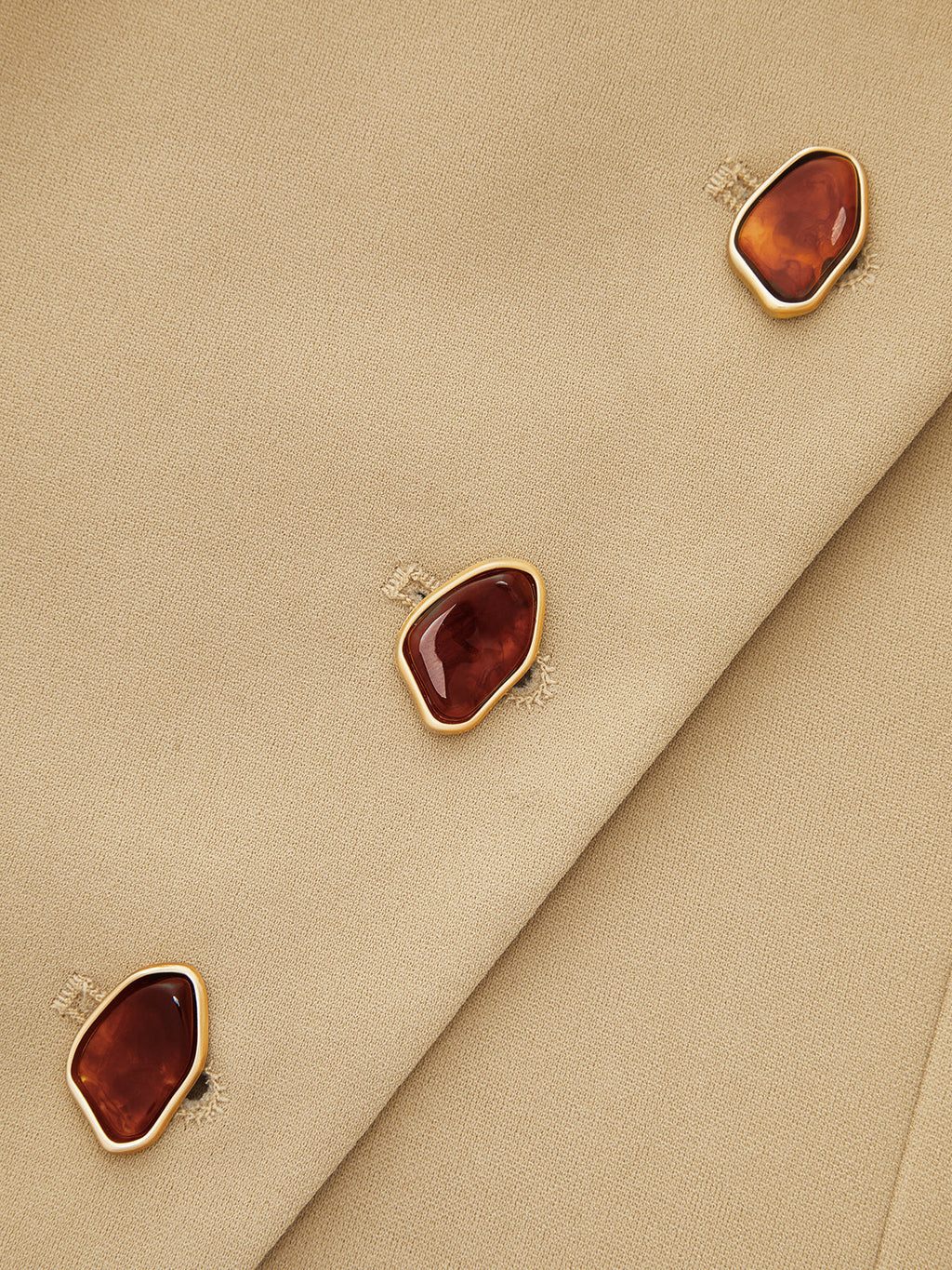 Slim Fit Amber Button Asymmetrical Vest