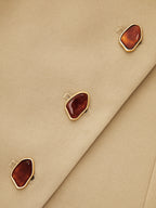 Slim Fit Amber Button Asymmetrical Vest