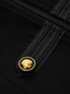 Napoleon Metal Detail Mandarin Collar Zipper Vest