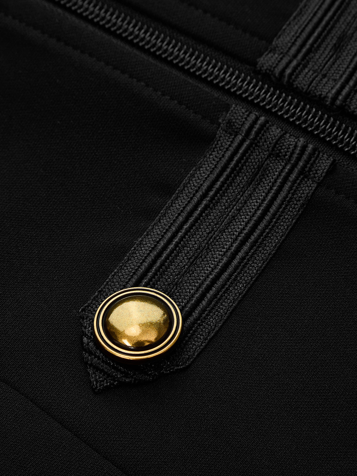 Napoleon Metal Detail Mandarin Collar Zipper Vest