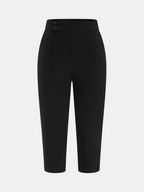Split Hem Mid Waist Capri Pants