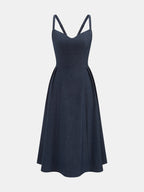 Sweetheart Pocket Midi Slip Dress